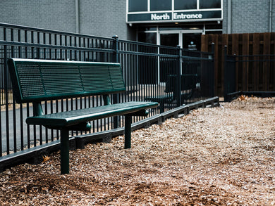 6' Perforated Bench with Back