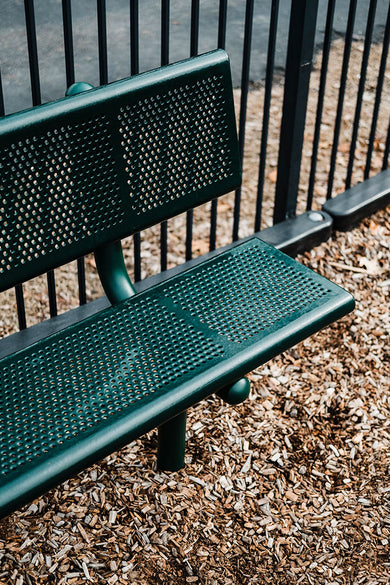 6' Perforated Bench with Back