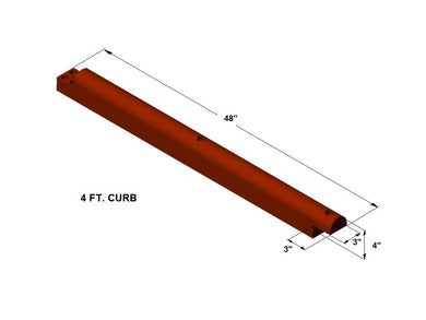 4″ high x 4′ long – Rubber Curb Bendable Borders